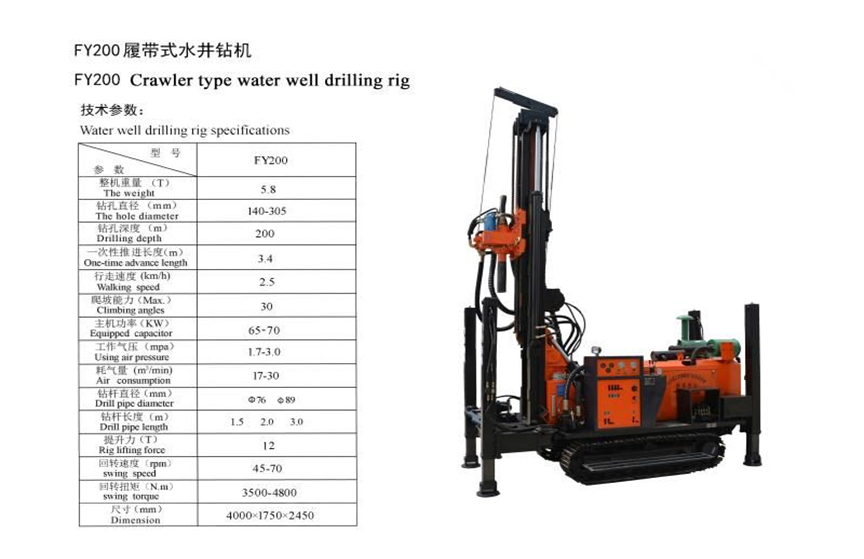 FY200型地熱水井多功能鉆車(chē)